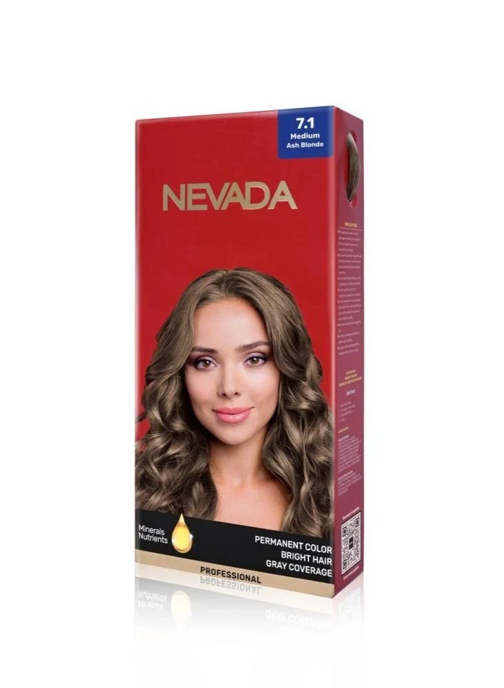Nevada Women's Hair Dye 7.1 (Medium Ash Blonde)